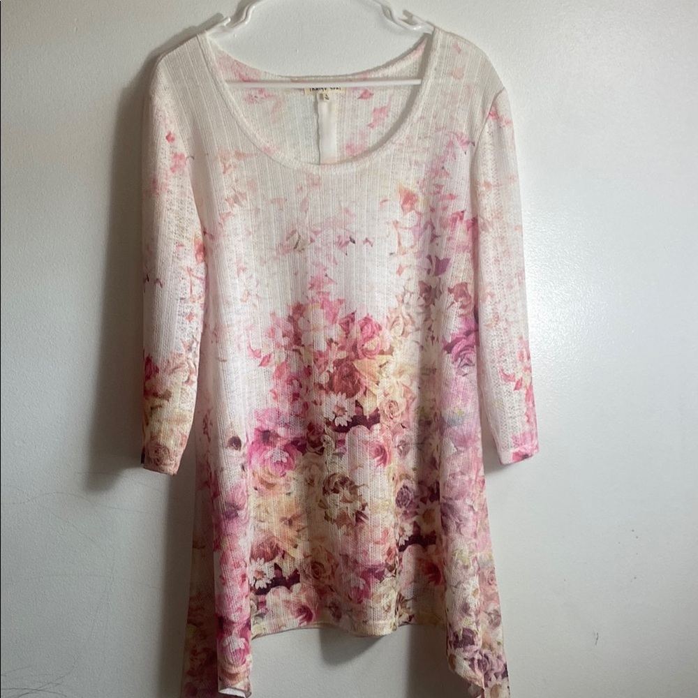 Indigo Soul Floral Pink and Cream Top